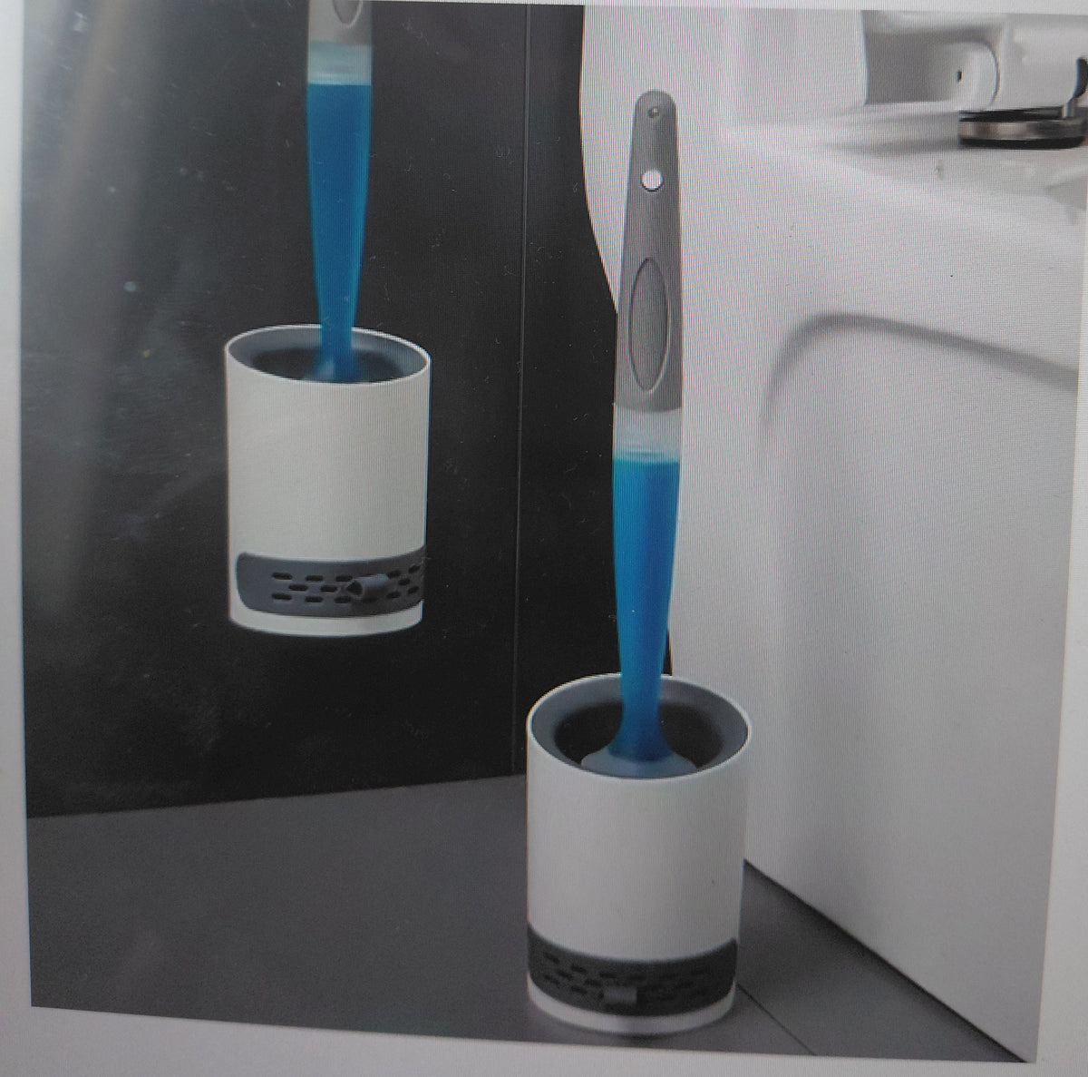 Premium Silikon-Toilettenbürste mit Wandhalterung