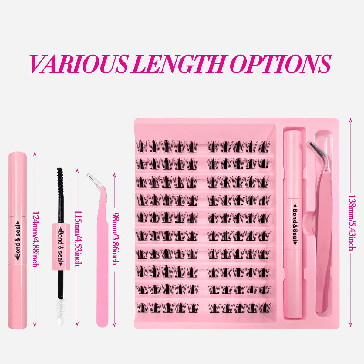 100-Cluster Manga-Style False Eyelash Set — Natural, Segmented Falsies; Ethereal & Lightweight Cluster Lashes