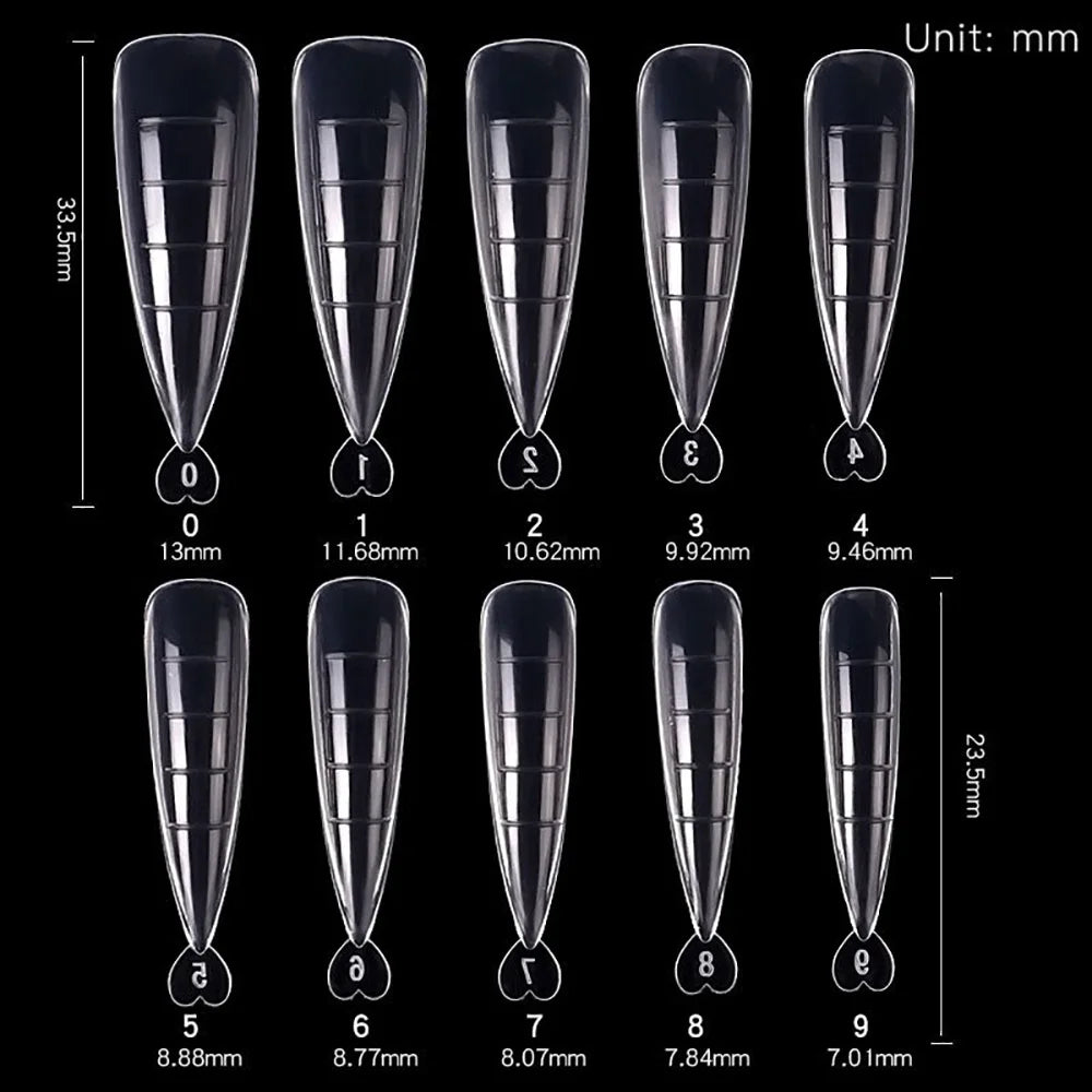 100pcs/box Nail Form Poly Extension Gel Clear Professional Nail Art Tools for Perfect Manicure