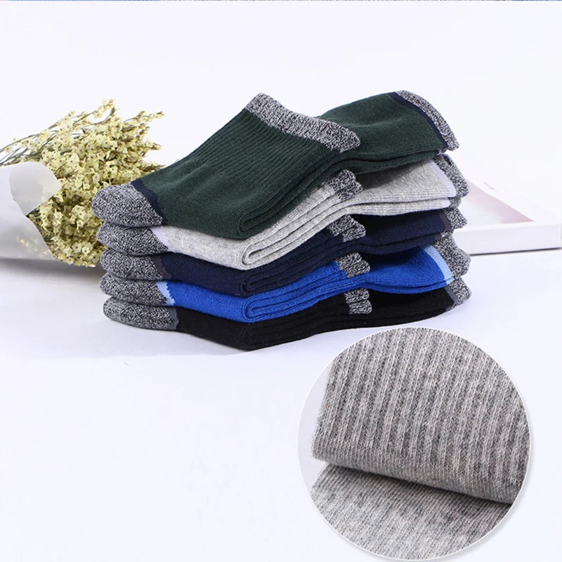 5Pairs/lot  Men's Socks Cotton Basketball Running Sports Socks High Quality Comfortable Breathable New Male Socks
