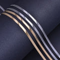 Stainless Steel Necklace For Women Men Accessories Flat Chain Neck Chokers Fashion Jewelry Snake Collier Acier Inoxydable Femme