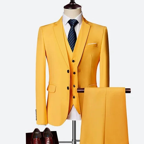 Wedding Suit Men Classical Men's Business Suit 3 Pieces New Formal Korean Slims Suit Dress Suit Tuxedo Groom Suit