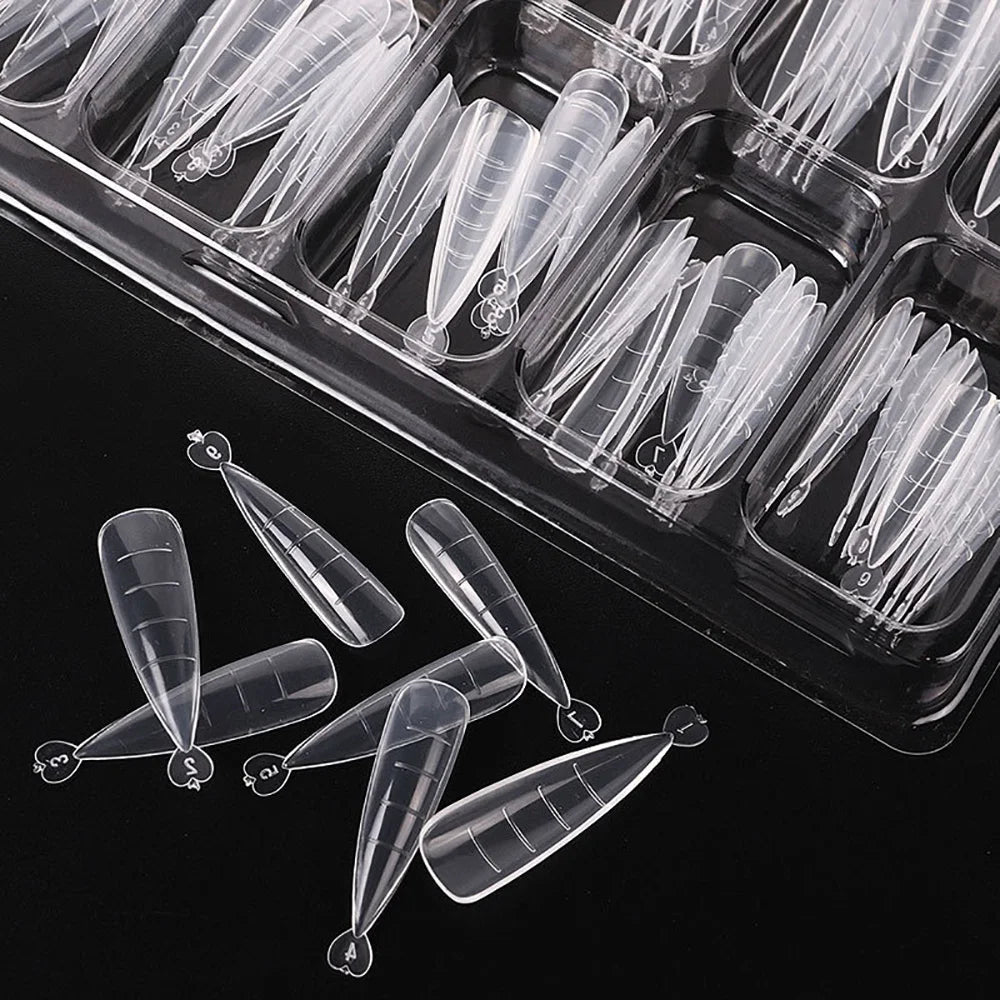 100pcs/box Nail Form Poly Extension Gel Clear Professional Nail Art Tools for Perfect Manicure