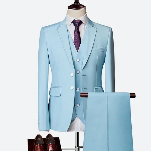 Wedding Suit Men Classical Men's Business Suit 3 Pieces New Formal Korean Slims Suit Dress Suit Tuxedo Groom Suit