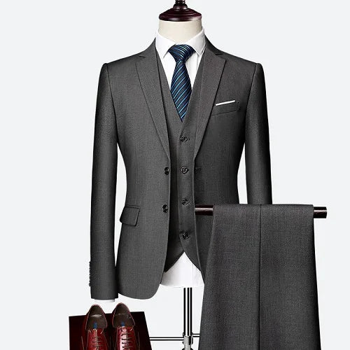 Wedding Suit Men Classical Men's Business Suit 3 Pieces New Formal Korean Slims Suit Dress Suit Tuxedo Groom Suit