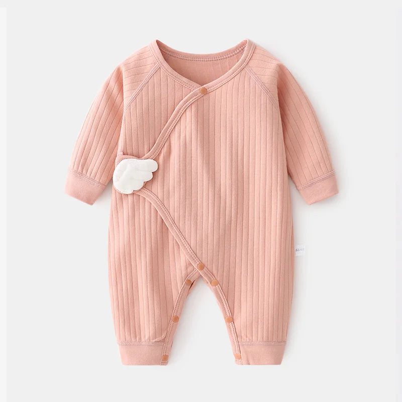 Newborn Baby Romper For Girls Boys Cotton Clothing Spring Autumn Infant Jumpsuit With Wing Casual Soft New Born Girl Boy Clothes