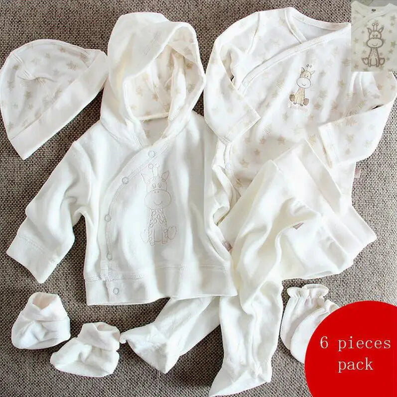 Baby set 6pcs pack baby clothes romper baby jumpsuit t-shirt hat shoes pants set boy girl clothing baby gift infant clothing set