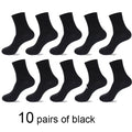 10 Pairs/Lot High Quality Men's Socks Black Business Cotton Socks Breathable Soft Regular Thickness Four Season Male Gifts Sox