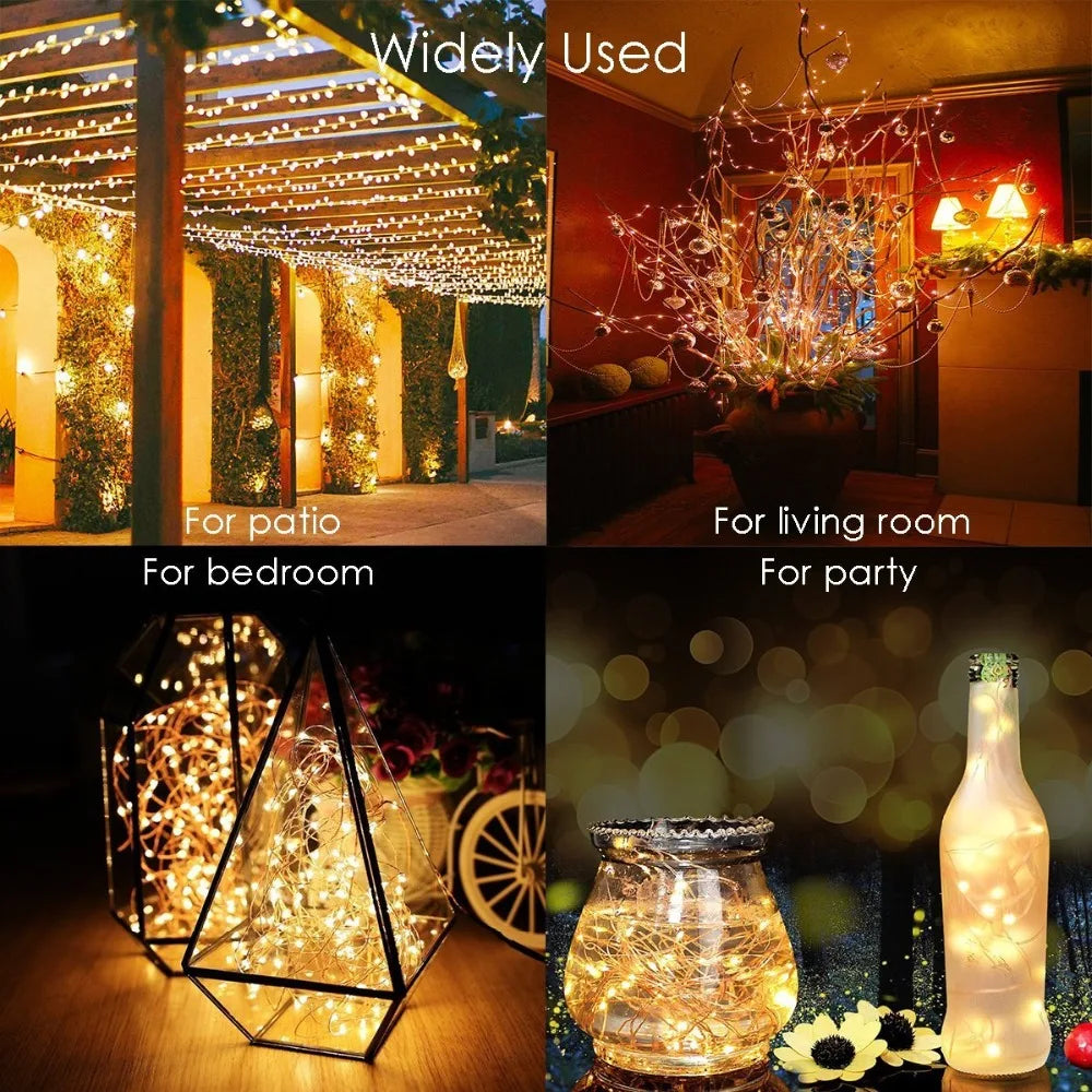 LED Outdoor Solar Lamps10m/20m/30m/50m LEDs String Lights Fairy Holiday Christmas Party Garlands Solar Garden Waterproof Luz