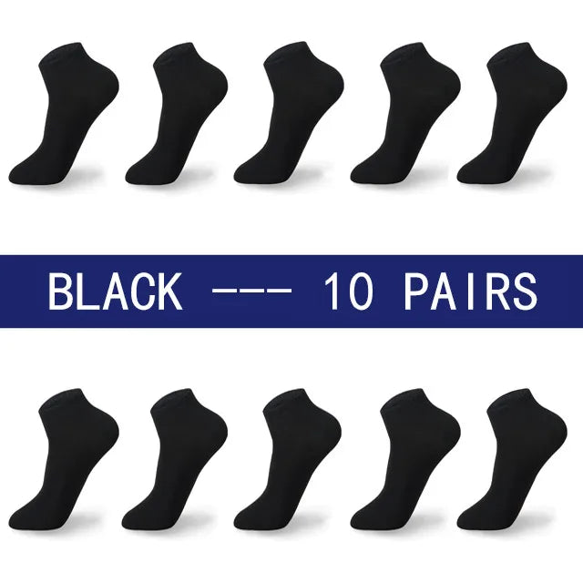 High Quality 10 Pairs/lot Socks Men Large size 42,43,44,45,46,47,48 Casual Breathable Fashion Black White Male Cotton Socks shor