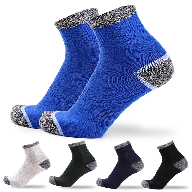 5Pairs/lot  Men's Socks Cotton Basketball Running Sports Socks High Quality Comfortable Breathable New Male Socks