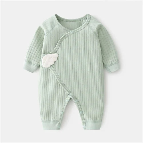 Newborn Baby Romper For Girls Boys Cotton Clothing Spring Autumn Infant Jumpsuit With Wing Casual Soft New Born Girl Boy Clothes