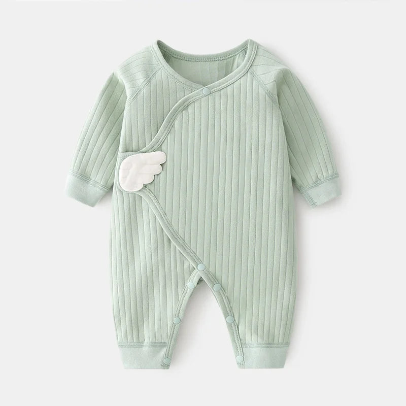 Newborn Baby Romper For Girls Boys Cotton Clothing Spring Autumn Infant Jumpsuit With Wing Casual Soft New Born Girl Boy Clothes