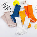 5 Pairs/Lot Baby Socks Spring Autumn Pure Cotton Floor Socks Non-Slip Non-Tightening High Tube Newborn Unisex Baby Socks