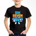 Kids Comfortable Tshirt Top New Funny Six Seven Italian Brainrot 67 Number Graphic Print T-Shirt Boy/Girl Summer Short Sleeved