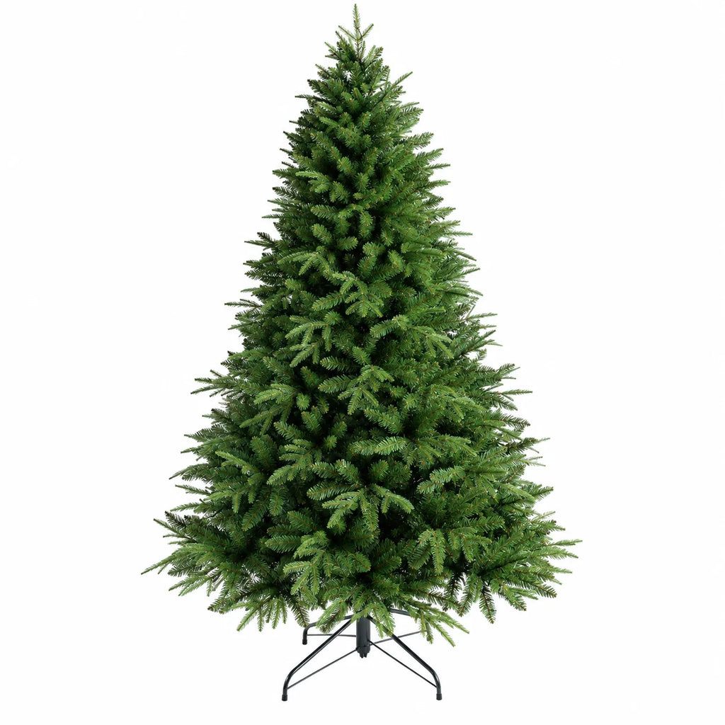 All PE Artificial Christmas Tree 120-300CM Realistic Spruce with Metal Stand Optional Warm Light Holiday Decor