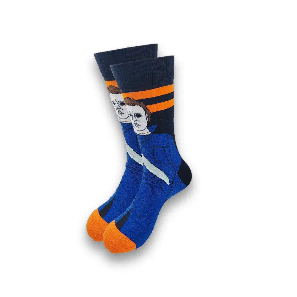 Wholesale and retail all kinds of fashion cartoon men's socks in spring and autumn wear warm and comfortable socks.