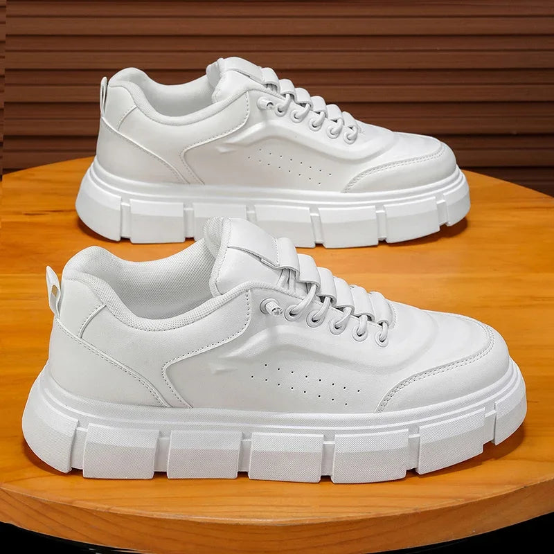 New Casual Shoes for Men 2026 Men's Oxford Shoes Retro Luxury Leather Shoes Fashion Breathable Sneakers Handmade Platform Boot