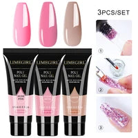 LIMEGIRL  Poly Nail Gel Set Manicure Set Gel Cuticle Pusher Finger Extend Mold Nail Kit All For Quick Extension Manicure Set