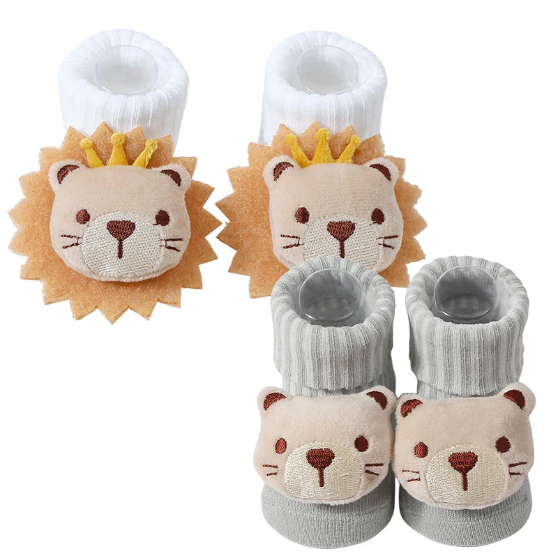 2 Pairs/lot Baby Socks Girls Boys Newborn Accessories Cotton Cartoon Animals Kids Infants Gift Clothes Children Baby Stuff