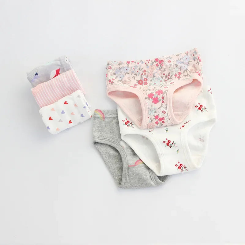 Baby Girls Panties 3pcs Per Pack Cotton Student Kids Cute Underwear Teen Panties Young Puberty Girls Underpant