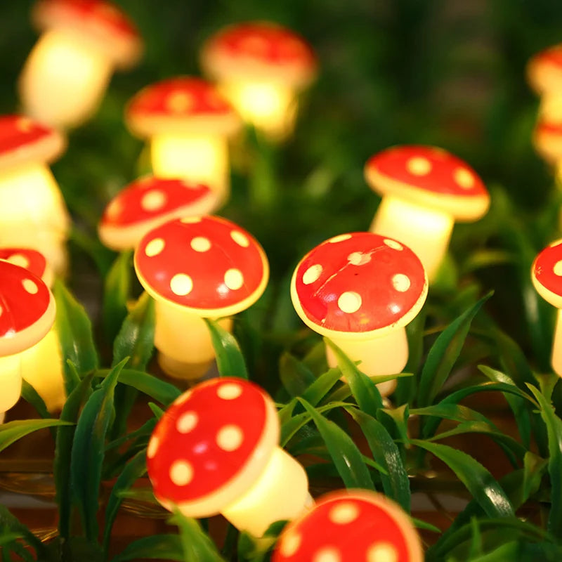 LED Pilz-Lichterkette für gemütliche Raumdeko