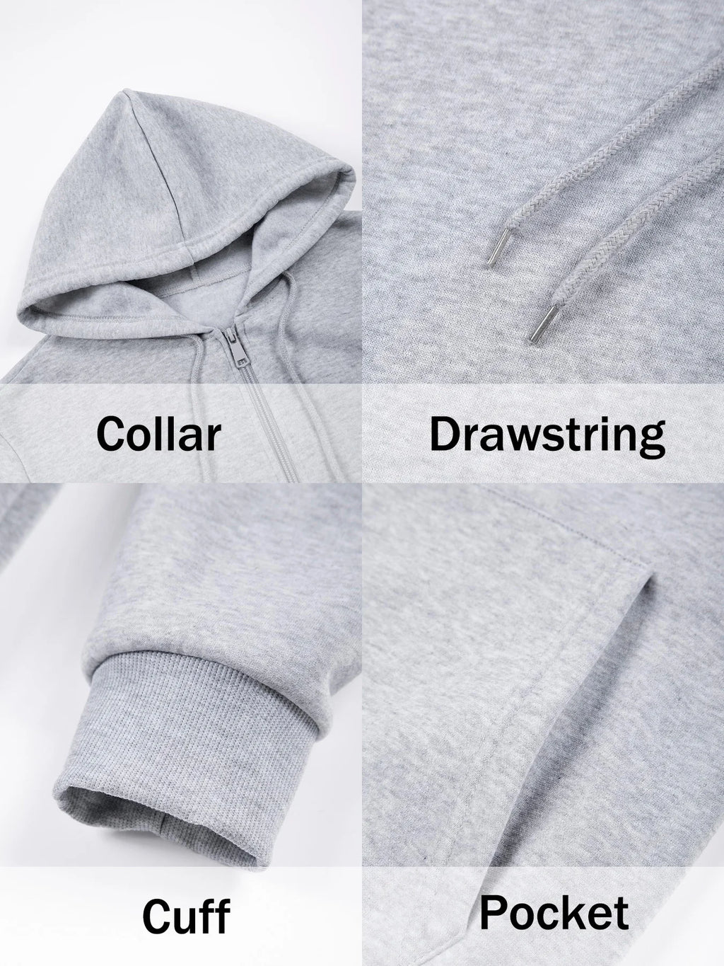 Men 2 Piece Tracksuit Set Full Zip Hooded Sweatshirt + Straight Drawstring Pants Casual Sports Outfit