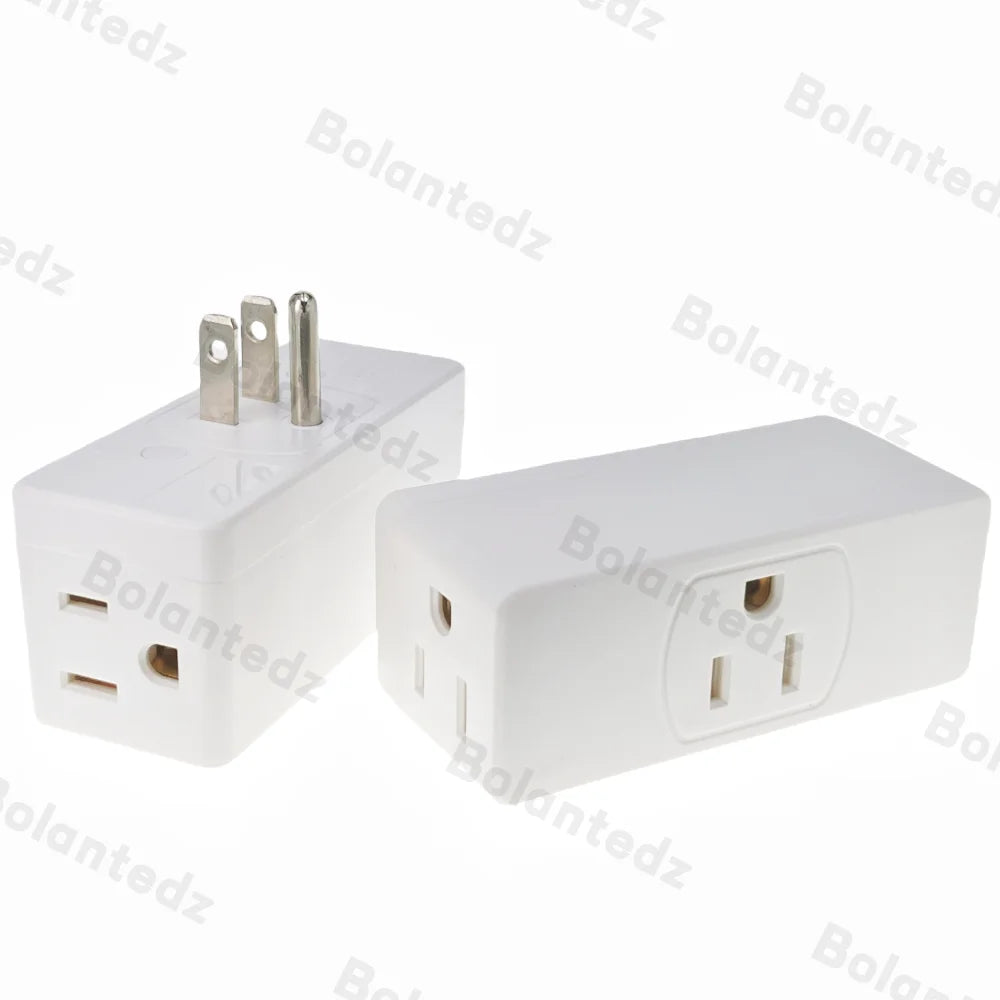 1Pc 3 Way Multi Plug Outlet Extender, Wall Outlet Expander, Small Electrical Outlet Splitter for Travel, Home, Office, Dorm