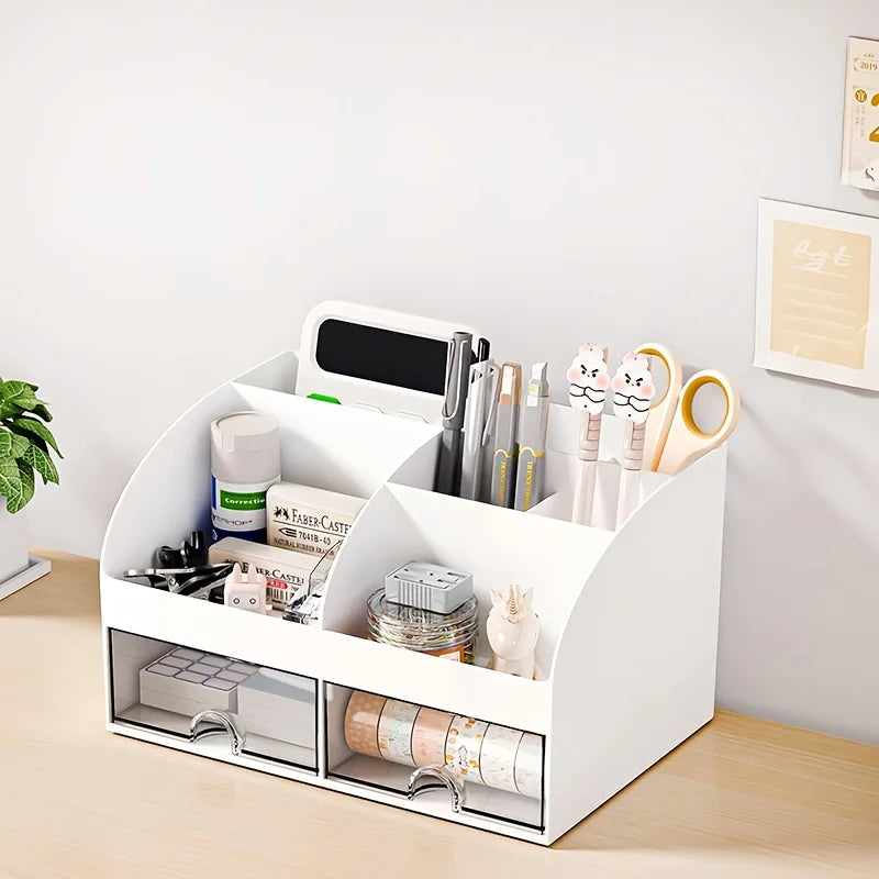 Schreibtisch-Organizer mit 6 Fächern & 2 Schubladen
