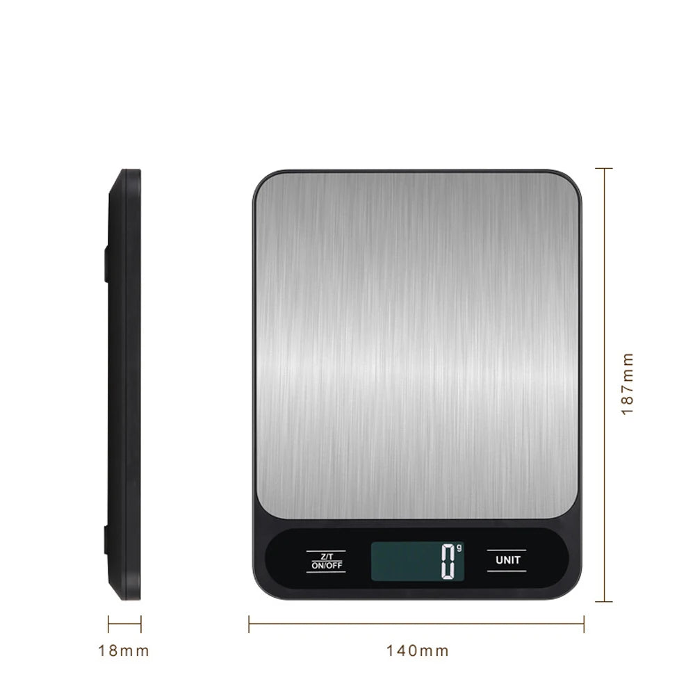 Digital Food Scale 10kg 1g Kitchen Scale Electronic 5kg 1g Baking Gram Weight Scales Grams Ounces Stainless Steel