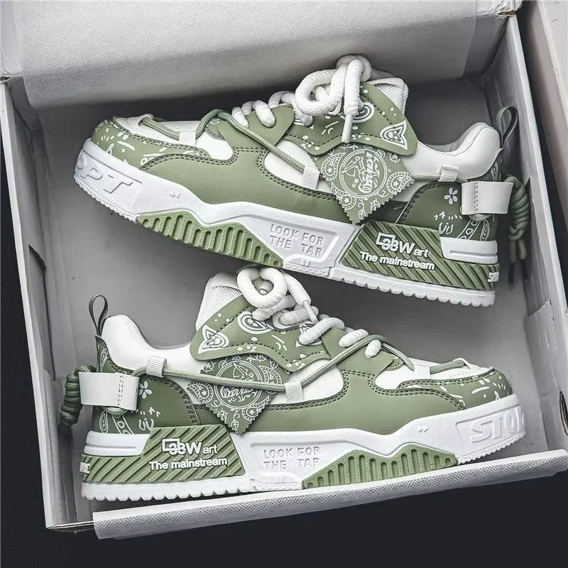 Men Sneakers Outdoor Casual Shoes Fashion Spring Breathable Vulcanized Shoes Comfortable Walking Shoe Platform Lace Up Men Shoes