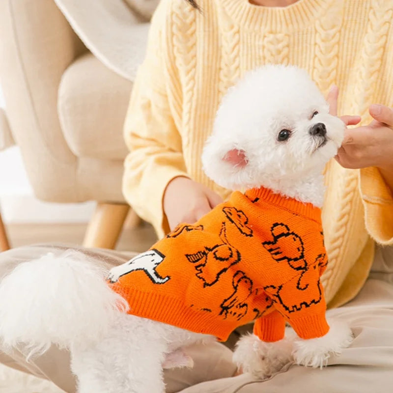Winter Dog Sweater for Small Dogs Cute Animal Dog Knitted Pullovers Soft Warm Puppy Clothes Fashion Cat Sweater Pet Dog Supplies