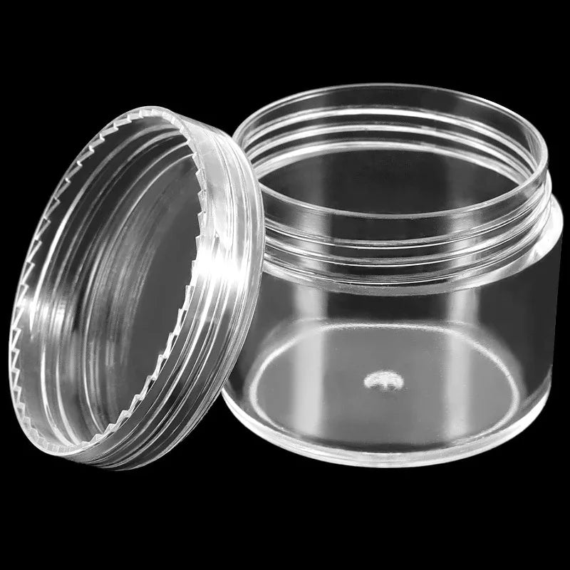 Clear Plastic Containers with Lids Portable Travel Empty Bottles Makeup Cosmetic Container Face Cream Lotion Storage Jars Box
