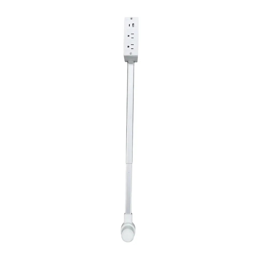 Rotates 180° Electrical Outlet Extender Adjustable Length White Power Socket Expander Punch-free Power Outlets Extender