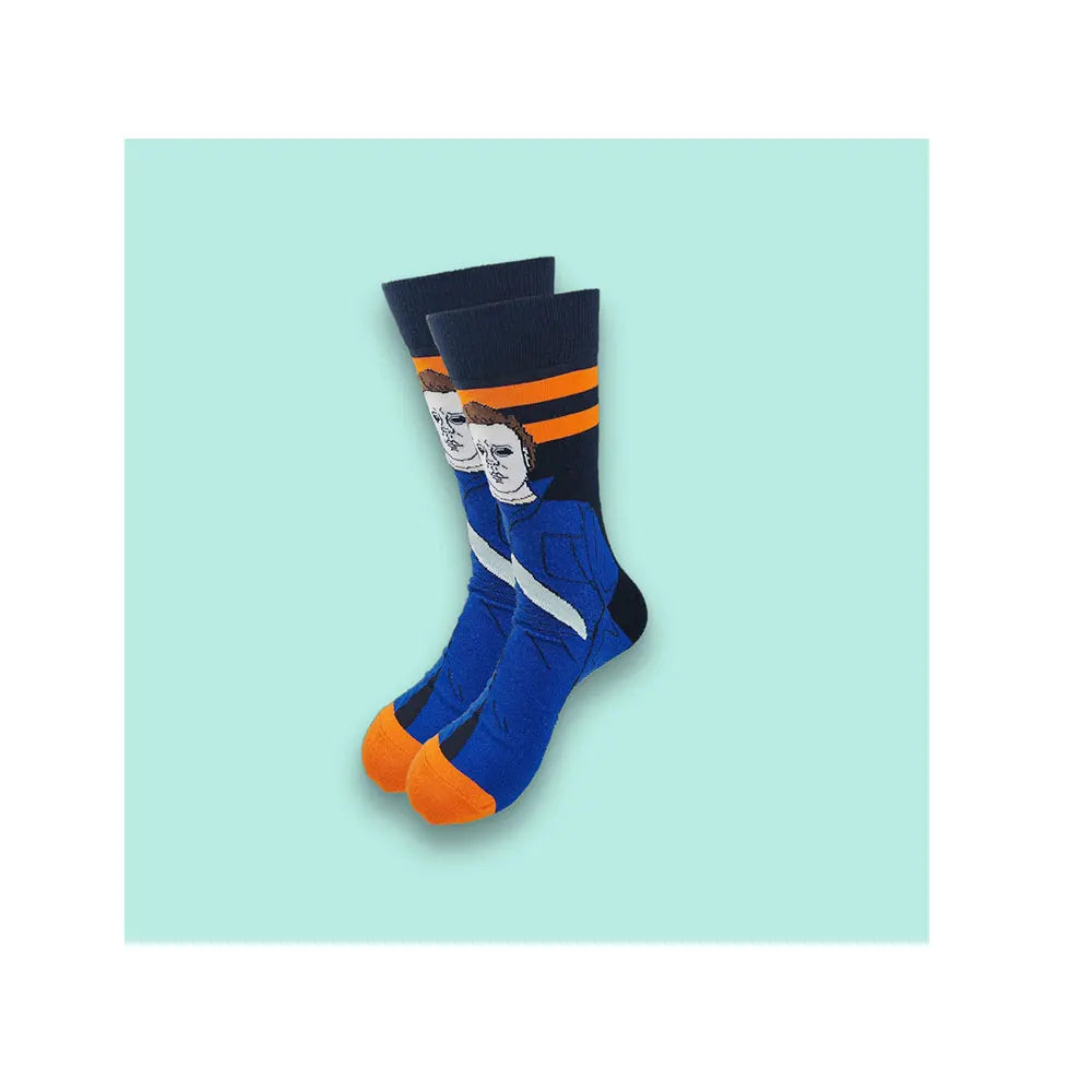 Wholesale and retail all kinds of fashion cartoon men's socks in spring and autumn wear warm and comfortable socks.