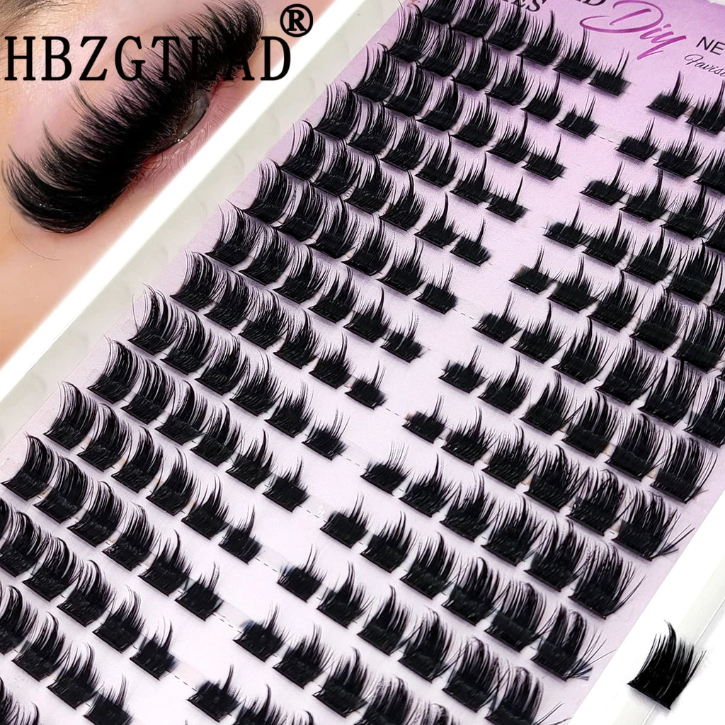 HBZGTLAD 15 Row Fairy Eyelash Cluster Manga Eyelash Cluster Transparent Spike Anime Eyelash Extension Makeup Tool Personal Manga
