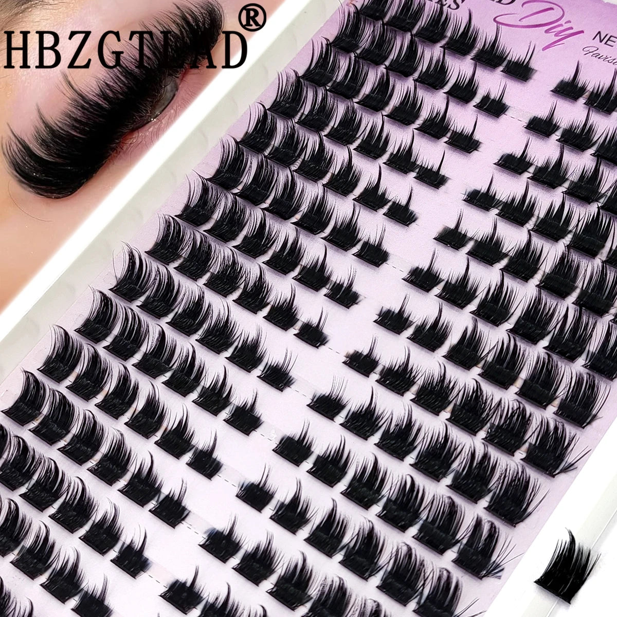 HBZGTLAD 15 Row Fairy Eyelash Cluster Manga Eyelash Cluster Transparent Spike Anime Eyelash Extension Makeup Tool Personal Manga