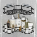 Basket Organizer Bathroom Corner Triangle Shelf Wall Mounted Storage Shelves Shampoo Holder Cosmetic Rack Iron Shower Drain