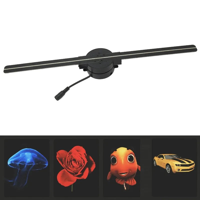 3D Holographic Projection Fan 42cm Portable Advertising Machine Suspended Aerial Photography Stereoscopic Fan Screen Promotion