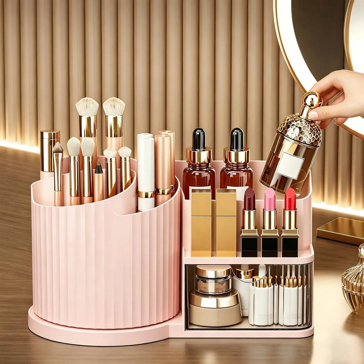 Drehbarer 360° Make-up Organizer – Große Kapazität
