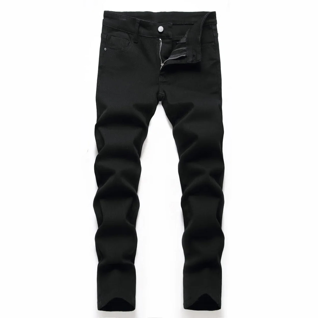 Jeans Boy denim pants Children Straight Pants Washed Distressed Mid Waist Pockets Ankle Length Trousers Big Kids Streetwear 2025