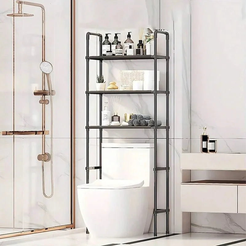Bathroom Storage Rack Over The Toilet Shelf Multilayer Space Saver Organizer Multi-Functional Wall Hanging Toilet Storage Rack