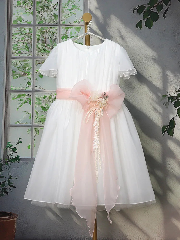 2026 Elegant Princess Dress for Girls Host Gown Children Pageant Party Formal Dresses Costume Wedding Flower Girl KidsBirthday