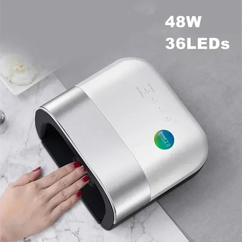 UV LED Cordless Manicure Lamp, UV Lamp for Gel Nail 4 Smart Toe and Nail Timer and Sensor Manicures with Settings