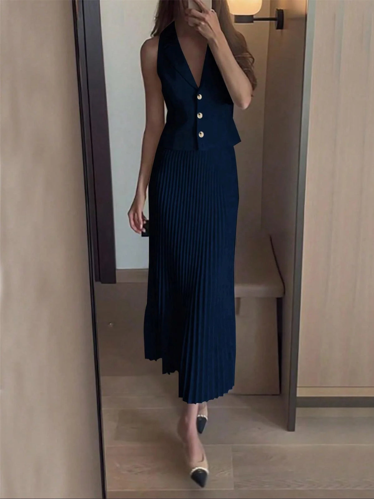 Women's Business Suit Set, Elegant Blazer & Skirt, Professional Office Wear, Stylish Women's Clothing for Work & Formal Events