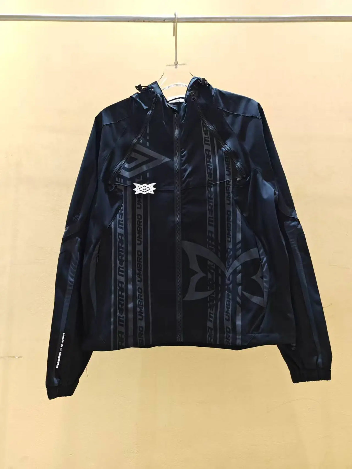 Men's Street Style Loose Fit Zipper Hooded Jacket Reflective Open Cardigan Windbreaker Sportswear Pants Set Trendy Casual Wear