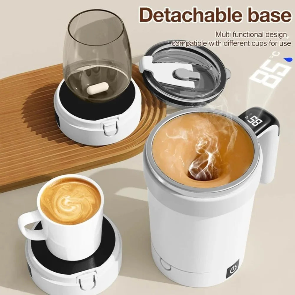 Edelstahl-Thermotasse mit abnehmbarem Magnet-Rührer
