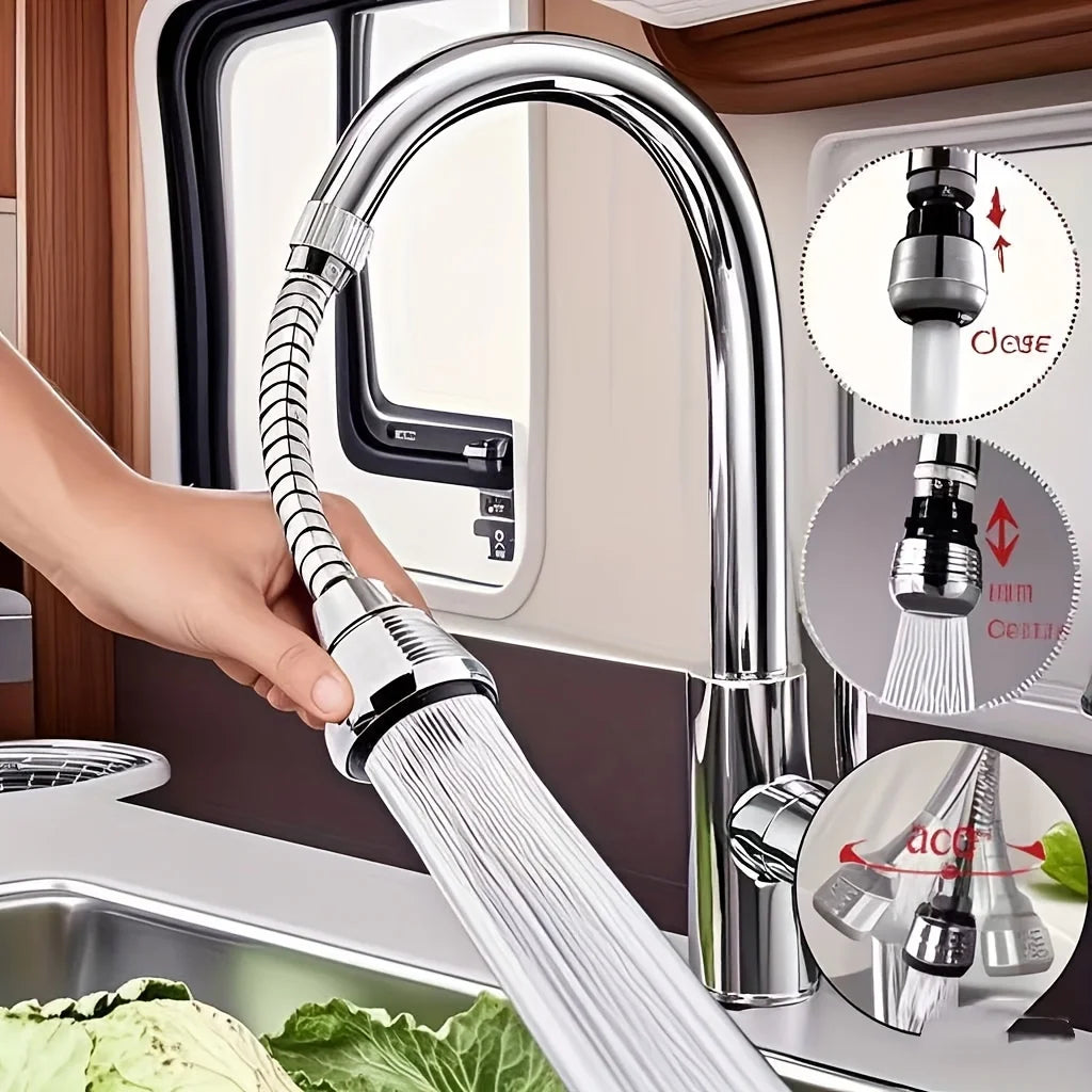 Edelstahl-Wasserhahn-Verlängerung mit Sparfunktion