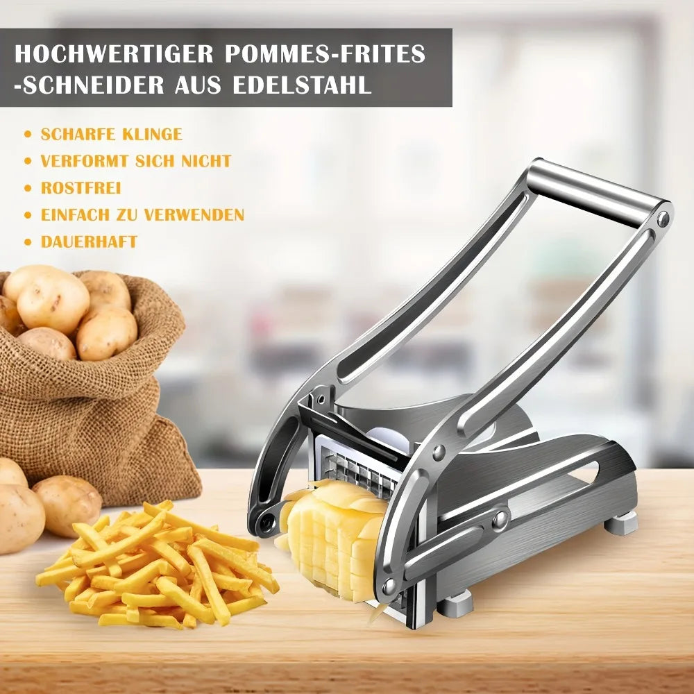 👉 Edelstahl Pommes-Schneider & Gemüsestiftler