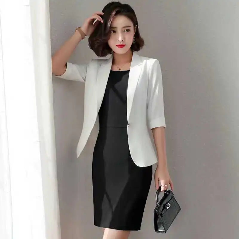 plus Size Women's Professional Suit Spring Autumn Two-Piece Set Slim Fit Fashionable Workwear Dress High Waist Pant Suit